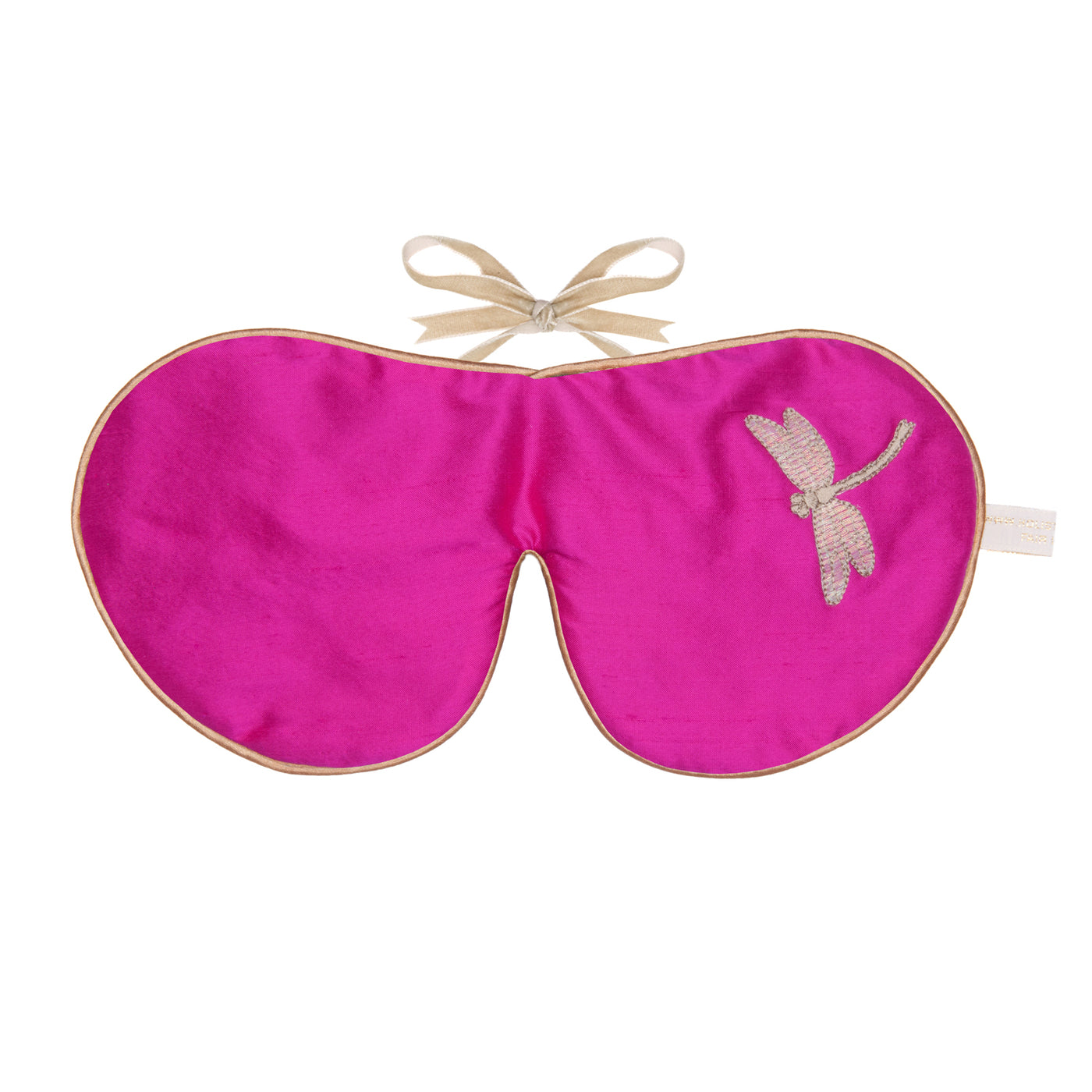Silk & Velvet Eye Mask with Lavender in Pink Dragonfly