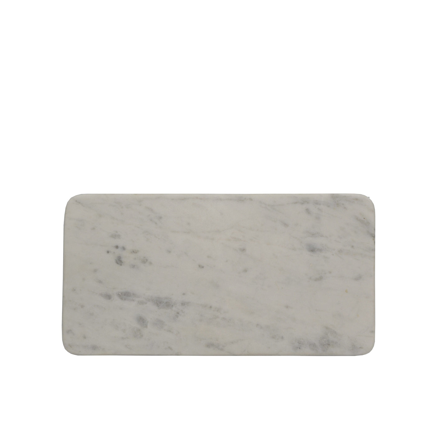 Rectangular White Marble Bathroom Plate 25x13cm