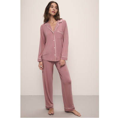 Eberjey Gisele TENCEL™ Modal Long Pyjama Set - Old Rose/Ivory 