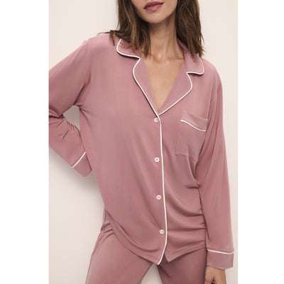 Eberjey Gisele TENCEL™ Modal Long Pyjama Set - Old Rose/Ivory 