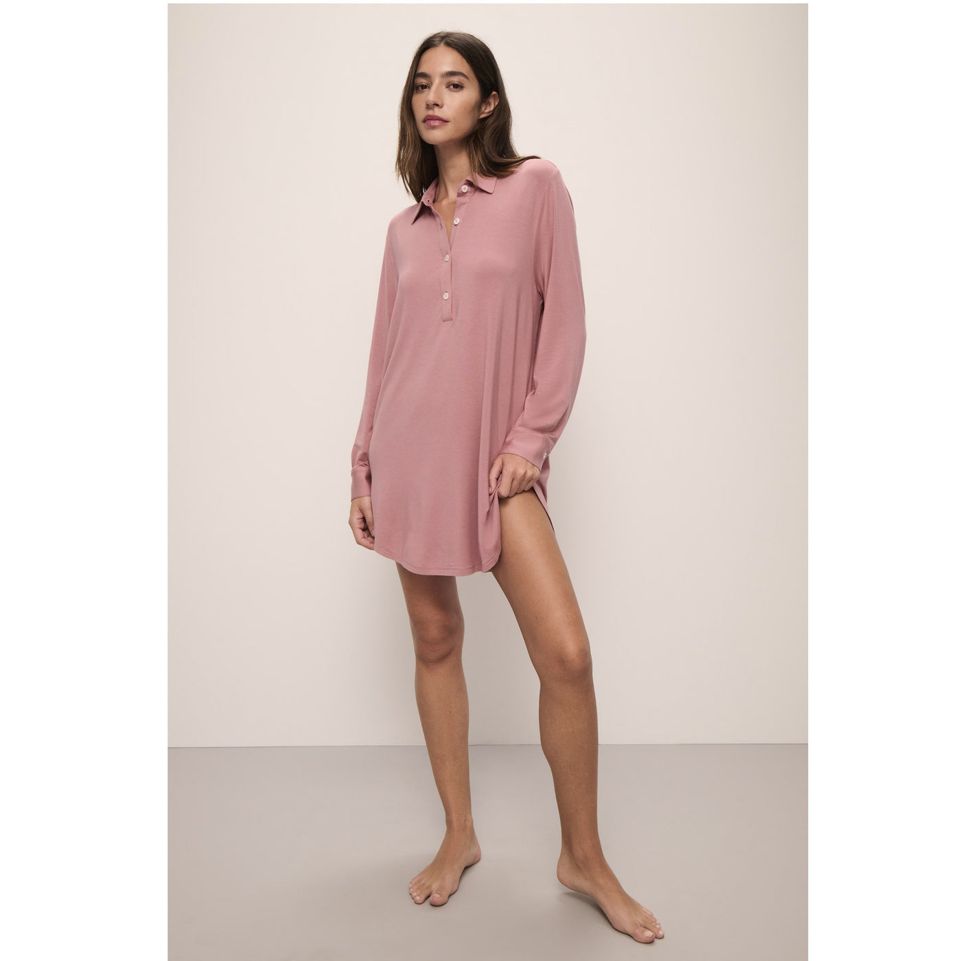 Eberjey Gisele TENCEL™ Modal Boyfriend Sleepshirt - Old Rose