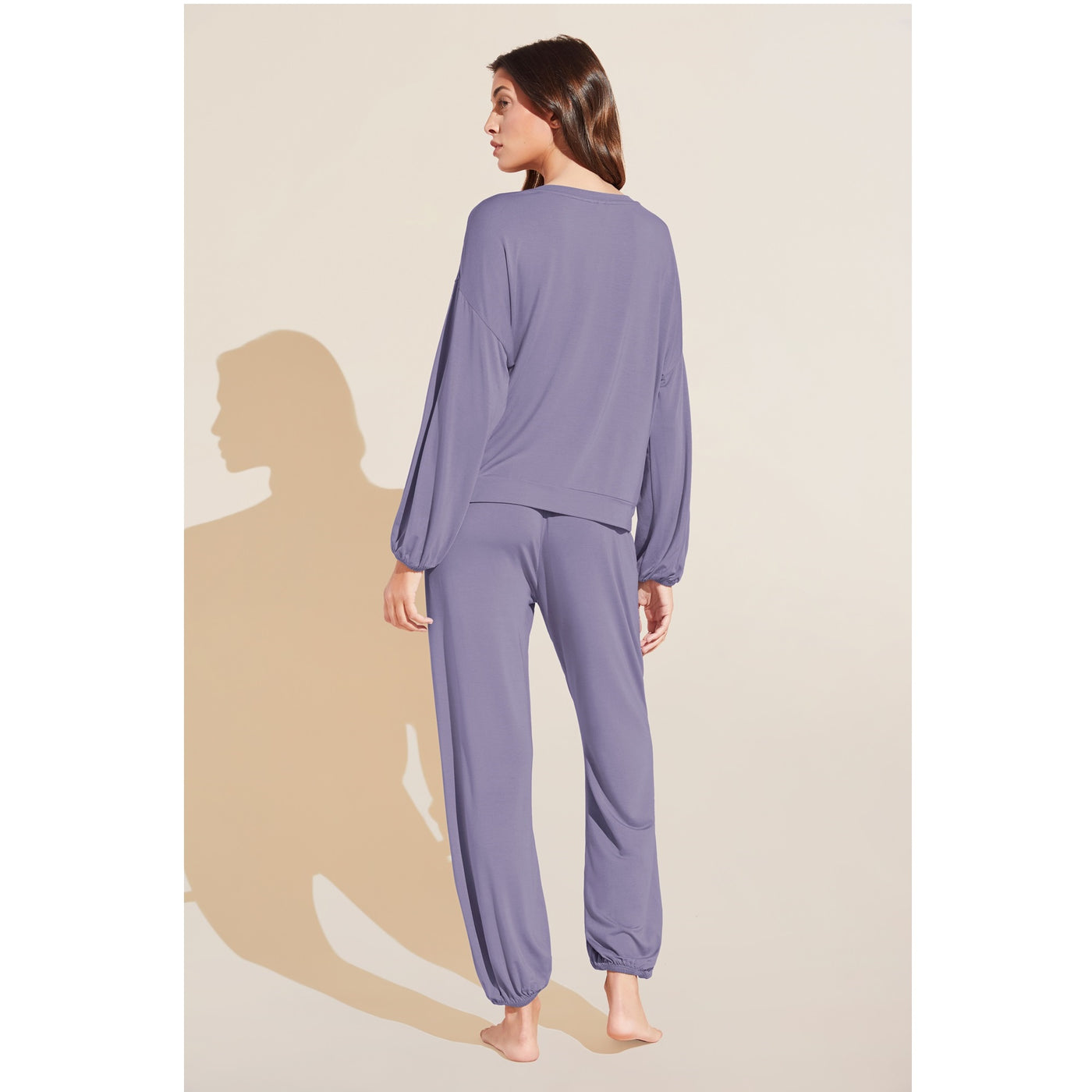 Eberjey Gisele TENCEL™ Modal Slouchy Pyjama Set - Delphinium/Ivory