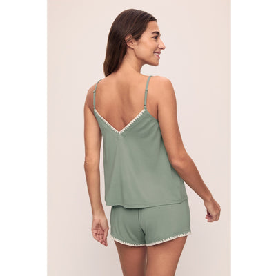 Eberjey Frida TENCEL™ Modal Cami & Shortie Set - Eucalyptus/Ivory