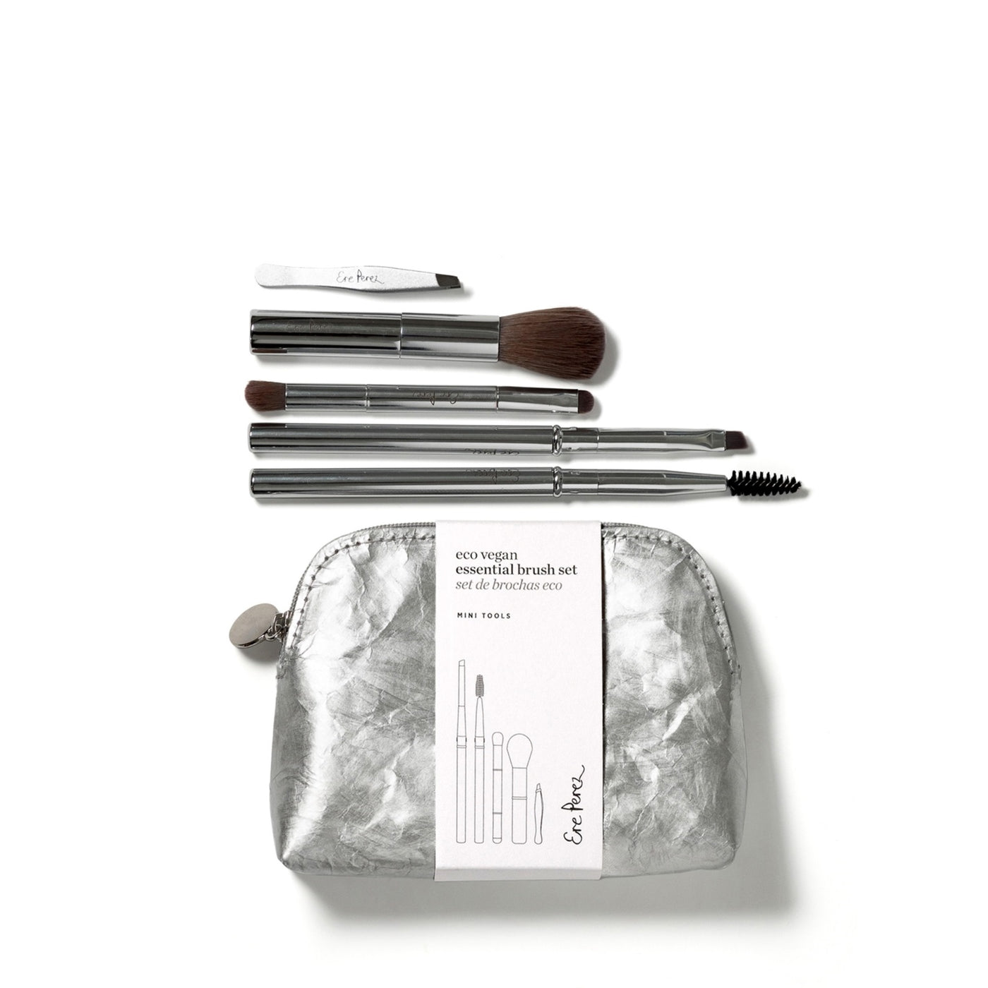 Eco Vegan Mini Essential Brush Set - 5 Items with Bag