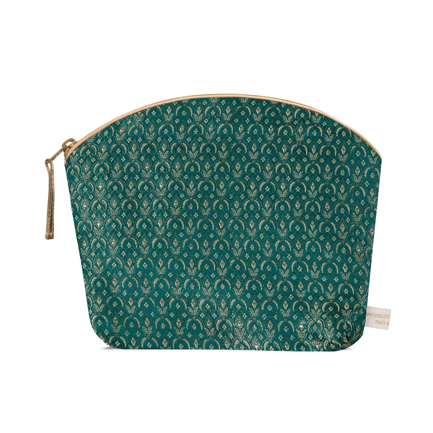 Holistic Silk Brocade Make-Up Bag with Lavender - Jade Brocade