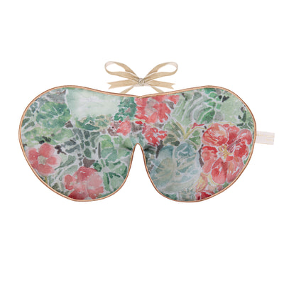 Anti-Age Mulberry Silk Eye Mask with Lavender & Velvet Ties - Nasturtium