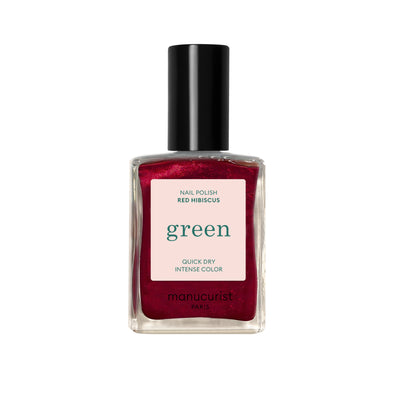 Green Nail Polish - Red Hibiscus 15ml