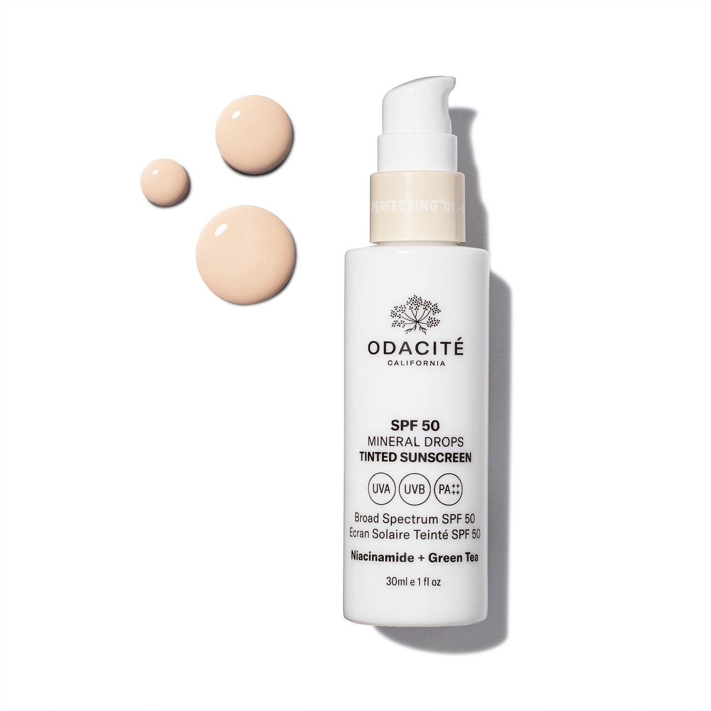 Odacite SPF50 Flex-Perfecting Mineral Drops Tinted Sunscreen - Flex 01