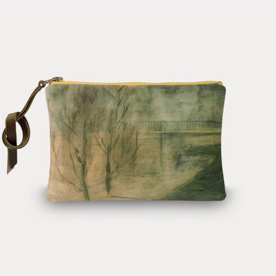 Velvet Printed Pouch - Canal 15 x 21cm