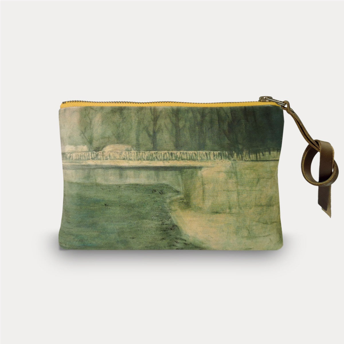 Velvet Printed Pouch - Canal 15 x 21cm