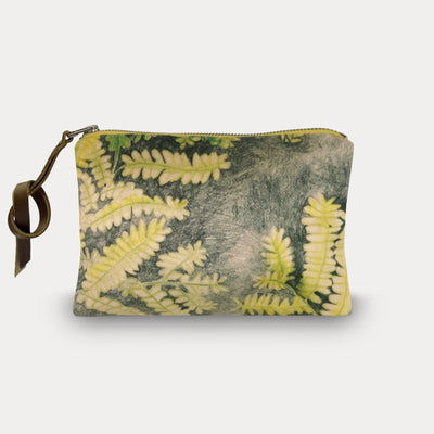 Velvet Printed Pouch - FOUGÈRES 15 x 21cm