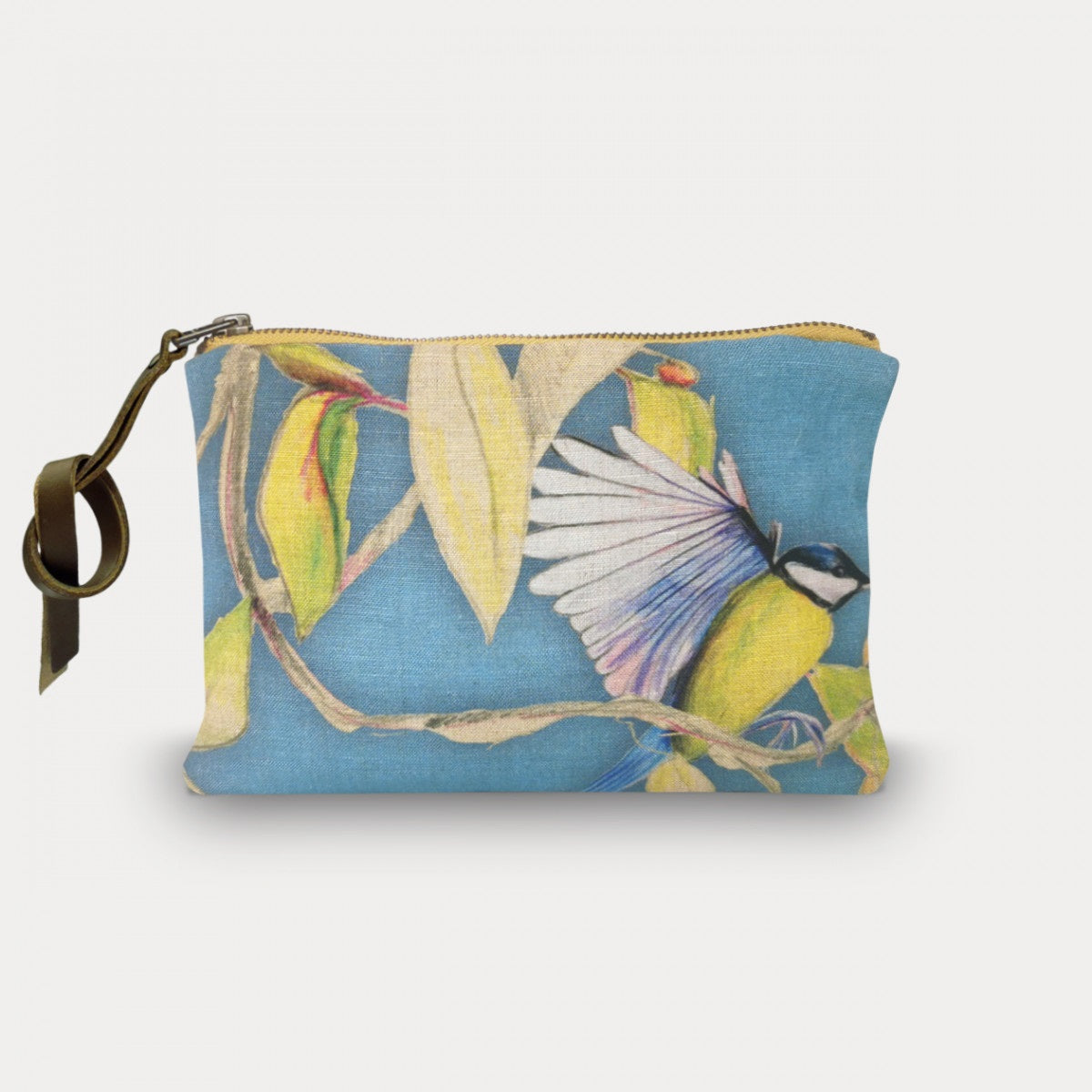 Maison Levy Linen Pouch - Mesange Bleu 15x21cm