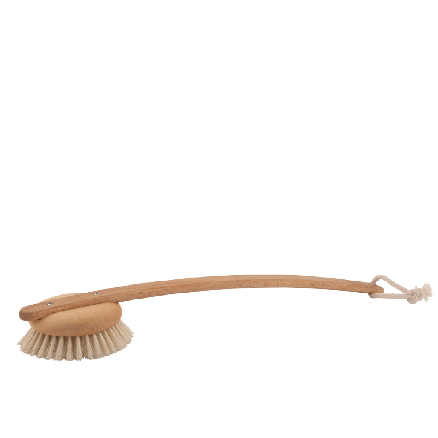 Round Head Bath Brush - long fixed handle