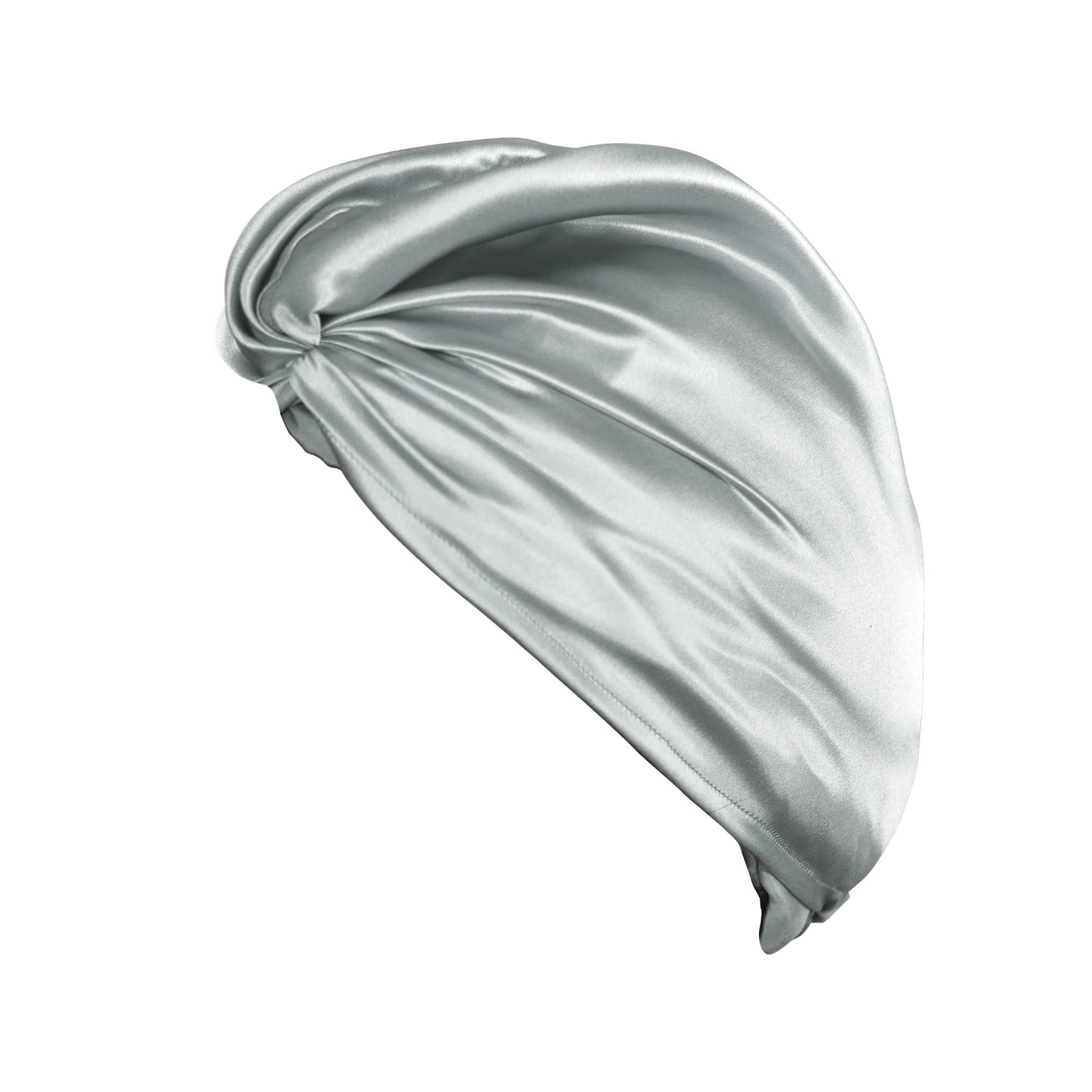 Holistic Silk Pure Mulberry Silk Hair Turban in Silver