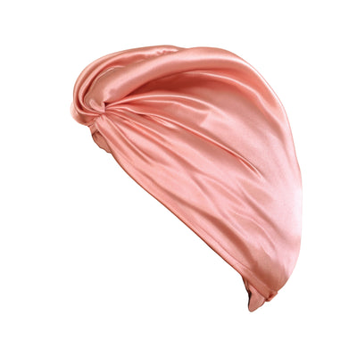 Pure Mulberry Silk Hair Turban in Rose